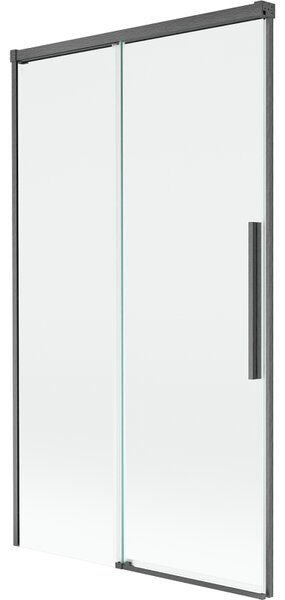 Mexen Rox, paravan de baie glisant cu 2 aripi 100 x 150 cm, sticlă transparentă de 8 mm, profil grafit periat, 8C9-100-001-66-00