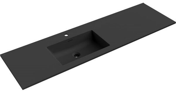 Lavoar de blat Mexen Otis, stânga, 161 × 46,5 cm, negru mat, 25181671L