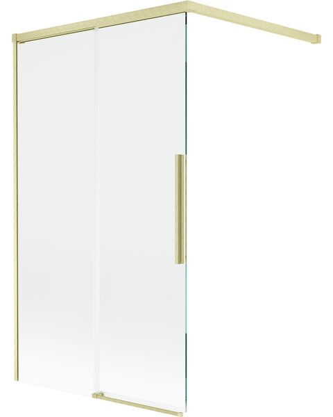 Mexen Rox, paravan de baie glisant cu 2 aripi 100 x 150 cm, sticlă transparentă de 8 mm, profil auriu mat, 8C9-100-003-55-00