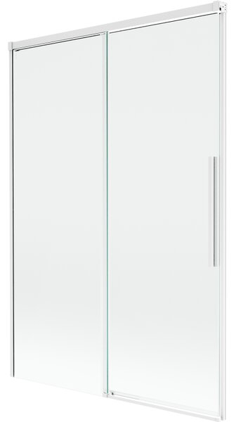 Mexen Rox, paravan de baie glisant cu 2 aripi 120 x 150 cm, sticlă transparentă de 8 mm, profil alb, 8C9-120-001-20-00