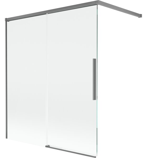 Mexen Rox, paravan de baie glisant cu 2 aripi 120 x 150 cm, sticlă transparentă de 8 mm, profil grafit, 8C9-120-003-95-00
