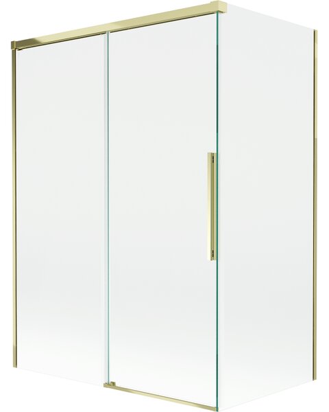 Mexen Rox, paravan de baie glisant cu 2 aripi 120 + 70 x 150 cm, sticlă transparentă de 8 mm, profil auriu lucios, 8C9-120-070-50-00