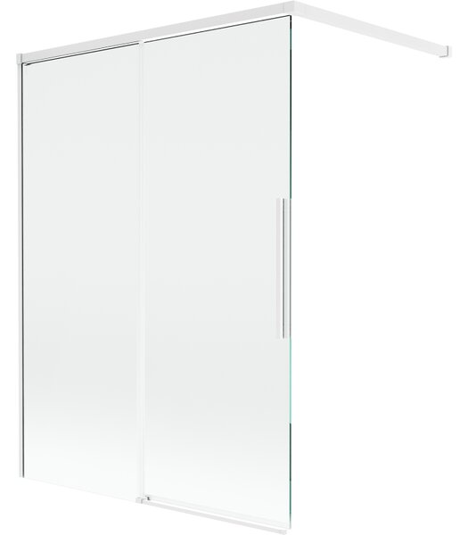 Mexen Rox, paravan de baie glisant cu 2 aripi 120 x 150 cm, sticlă transparentă de 8 mm, profil alb, 8C9-120-003-20-00
