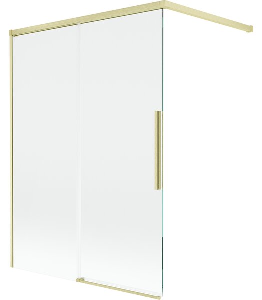 Mexen Rox, paravan de baie glisant cu 2 aripi 120 x 150 cm, sticlă transparentă de 8 mm, profil auriu mat, 8C9-120-003-55-00