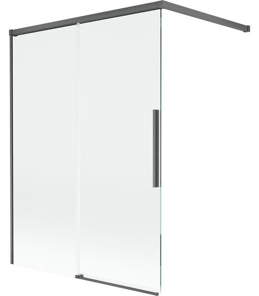 Mexen Rox, paravan de baie glisant cu 2 aripi 120 x 150 cm, sticlă transparentă de 8 mm, profil grafit periat, 8C9-100-003-66-00