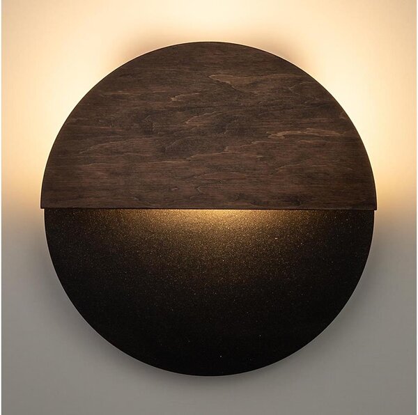Aplică LED LUNA LED/7W/230V d. 26 cm negru/maro