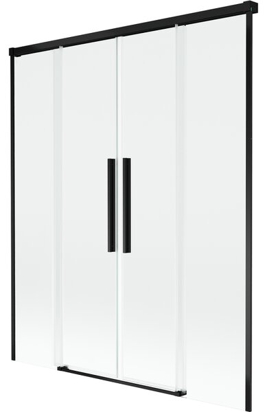 Mexen Rox, paravan de baie glisant cu 2 aripi 140 x 150 cm, sticlă transparentă de 8 mm, profil negru mat, 8C9-140-002-70-00