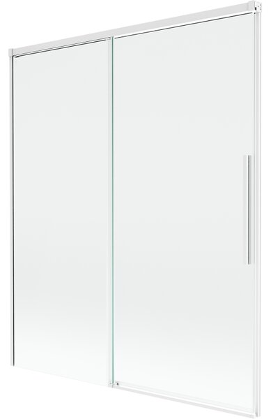 Mexen Rox, paravan de baie glisant cu 2 aripi 140 x 150 cm, sticlă transparentă de 8 mm, profil alb, 8C9-140-001-20-00