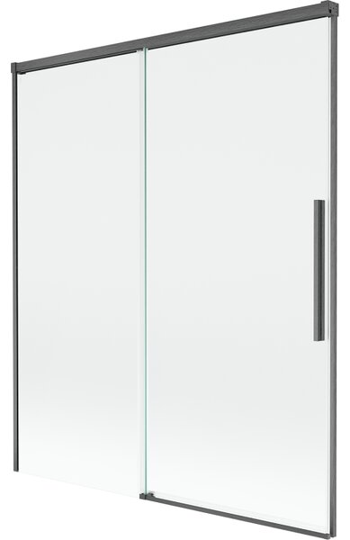 Mexen Rox, paravan de baie glisant cu 2 aripi 140 x 150 cm, sticlă transparentă de 8 mm, profil grafit periat, 8C9-140-001-66-00