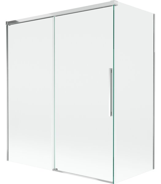 Mexen Rox, paravan de baie glisant cu 2 aripi 140 + 70 x 150 cm, sticlă transparentă de 8 mm, profil cromat, 8C9-140-070-01-00
