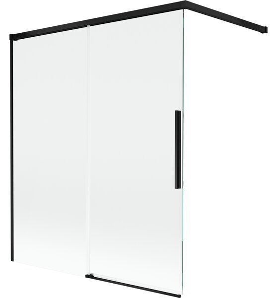 Mexen Rox, paravan de baie glisant cu 2 aripi 140 x 150 cm, sticlă transparentă de 8 mm, profil negru mat, 8C9-140-003-70-00