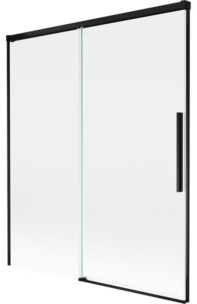 Mexen Rox, paravan de baie glisant cu 2 aripi 140 x 150 cm, sticlă transparentă de 8 mm, profil negru mat, 8C9-140-001-70-00