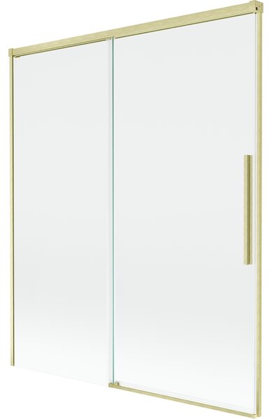 Mexen Rox, paravan de baie glisant cu 2 aripi 140 x 150 cm, sticlă transparentă de 8 mm, profil auriu mat, 8C9-140-001-55-00