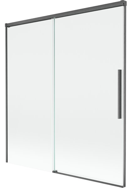 Mexen Rox, paravan de baie glisant cu 2 aripi 150 x 150 cm, sticlă transparentă de 8 mm, profil grafit periat, 8C9-150-001-66-00