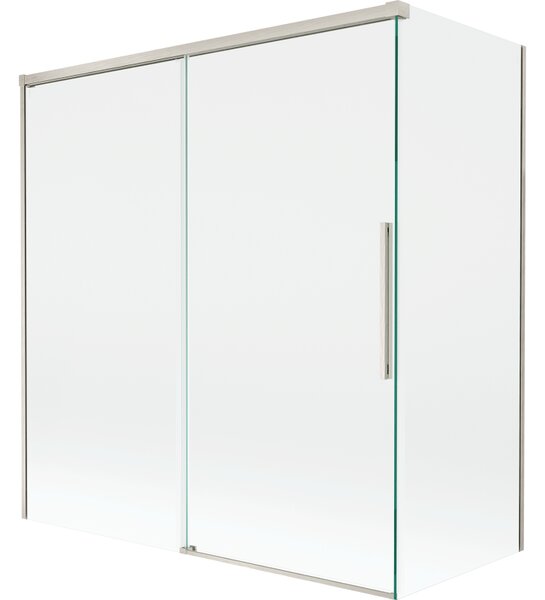 Mexen Rox, paravan de baie glisant cu 2 aripi 150 + 70 x 150 cm, sticlă transparentă de 8 mm, profil din oțel, 8C9-150-070-97-00