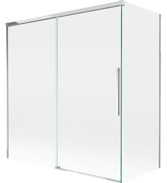 Mexen Rox, paravan de baie glisant cu 2 aripi 150 + 70 x 150 cm, sticlă transparentă de 8 mm, profil cromat, 8C9-150-070-01-00