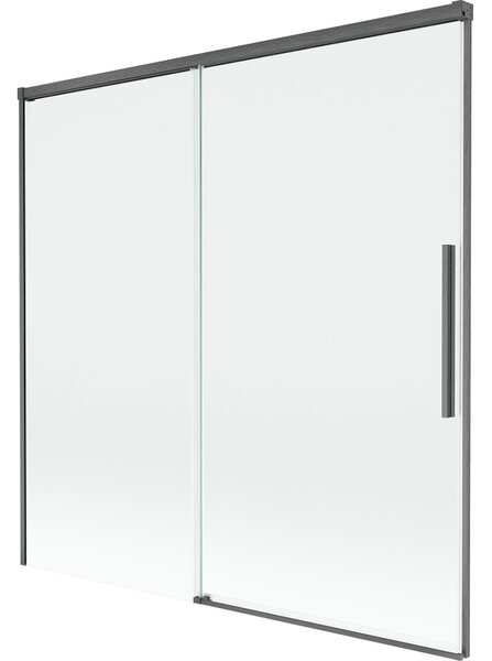 Mexen Rox, paravan de baie glisant cu 2 aripi 160 x 150 cm, sticlă transparentă de 8 mm, profil grafit periat, 8C9-160-001-66-00