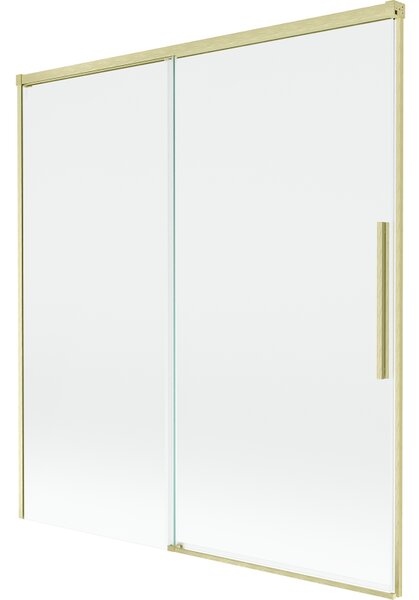 Mexen Rox, paravan de baie glisant cu 2 aripi 150 x 150 cm, sticlă transparentă de 8 mm, profil auriu mat, 8C9-150-001-55-00