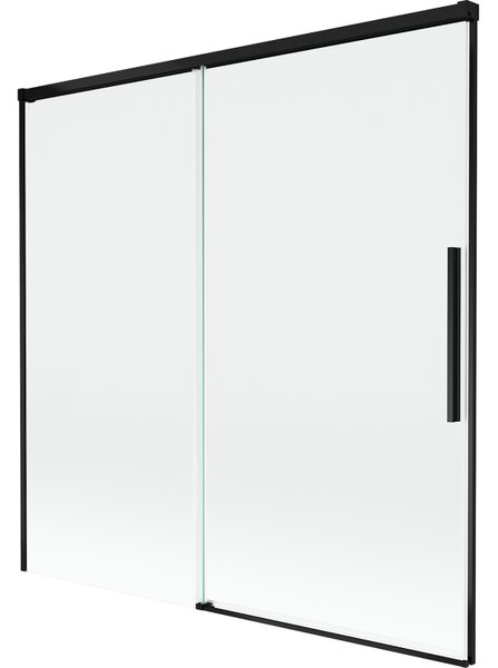 Mexen Rox, paravan de baie glisant cu 2 aripi 160 x 150 cm, sticlă transparentă de 8 mm, profil negru mat, 8C9-160-001-70-00