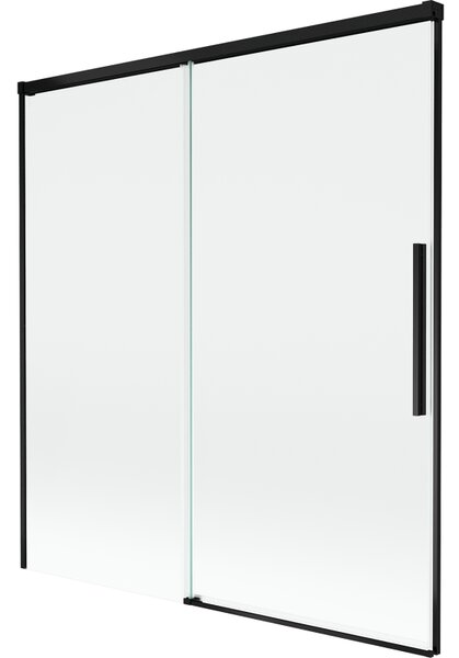 Mexen Rox, paravan de baie glisant cu 2 aripi 150 x 150 cm, sticlă transparentă de 8 mm, profil negru mat, 8C9-150-001-70-00