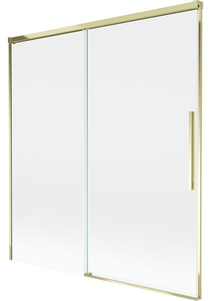 Mexen Rox, paravan de baie glisant cu 2 aripi 150 x 150 cm, sticlă transparentă de 8 mm, profil auriu lucios, 8C9-150-001-50-00