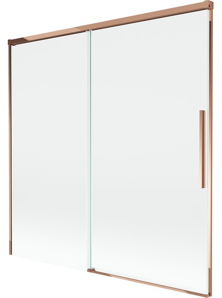 Mexen Rox, paravan de baie glisant cu 2 aripi 160 x 150 cm, sticlă transparentă de 8 mm, profil auriu-roz, 8C9-160-001-60-00