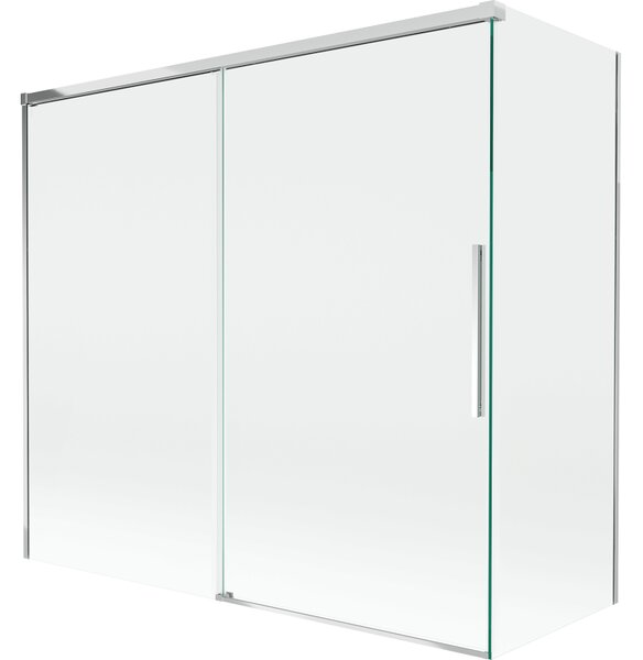 Mexen Rox, paravan de baie glisant cu 2 aripi 170 + 70 x 150 cm, sticlă transparentă de 8 mm, profil cromat, 8C9-170-070-01-00