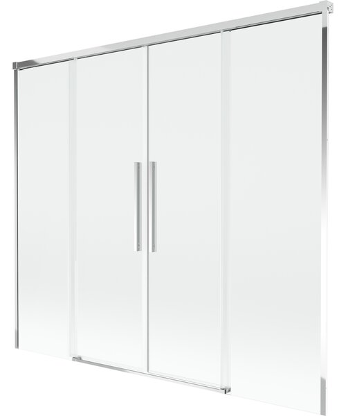 Mexen Rox, paravan de baie glisant cu 2 aripi 170 x 150 cm, sticlă transparentă de 8 mm, profil cromat, 8C9-170-002-01-00