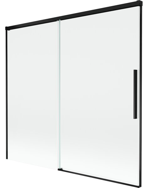 Mexen Rox, paravan de baie glisant cu 2 aripi 170 x 150 cm, sticlă transparentă de 8 mm, profil negru mat, 8C9-170-001-70-00
