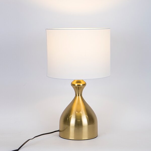 Lampă de masă 1xE27/40W/230V alb/auriu