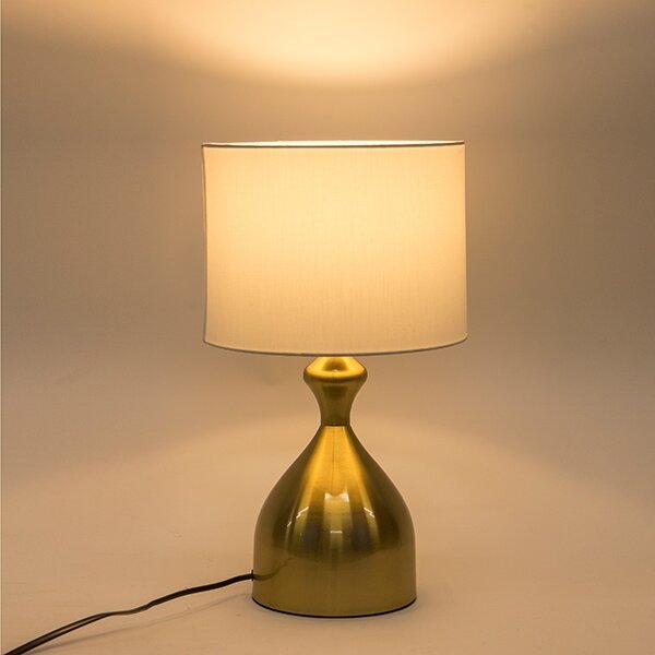 Lampă de masă 1xE27/40W/230V alb/auriu