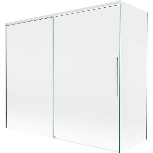 Mexen Rox, paravan de baie glisant cu 2 aripi 180 + 80 x 150 cm, sticlă transparentă de 8 mm, profil alb, 8C9-180-080-20-00