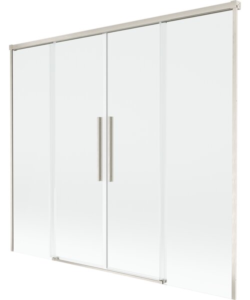 Mexen Rox, paravan de baie glisant cu 2 aripi 170 x 150 cm, sticlă transparentă de 8 mm, profil de oțel, 8C9-170-002-97-00