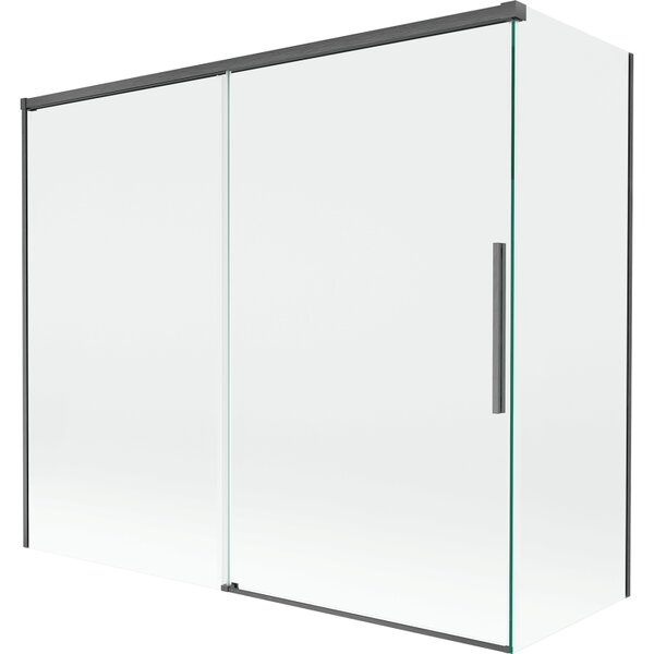 Mexen Rox, paravan de baie glisant cu 2 aripi 180 + 80 x 150 cm, sticlă transparentă de 8 mm, profil grafit periat, 8C9-180-080-66-00