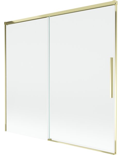 Mexen Rox, paravan de baie glisant cu 2 aripi 170 x 150 cm, sticlă transparentă de 8 mm, profil auriu lucios, 8C9-170-001-50-00