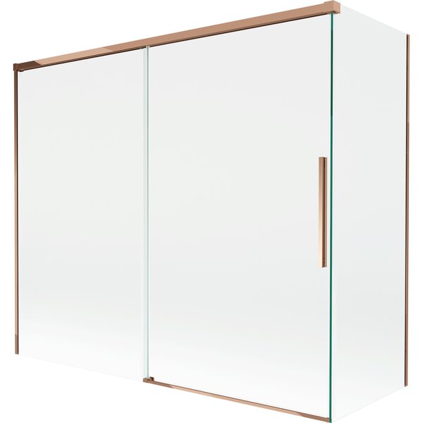 Mexen Rox, paravan de baie glisant cu 2 aripi 180 + 80 x 150 cm, sticlă transparentă de 8 mm, profil auriu-roz, 8C9-180-080-60-00