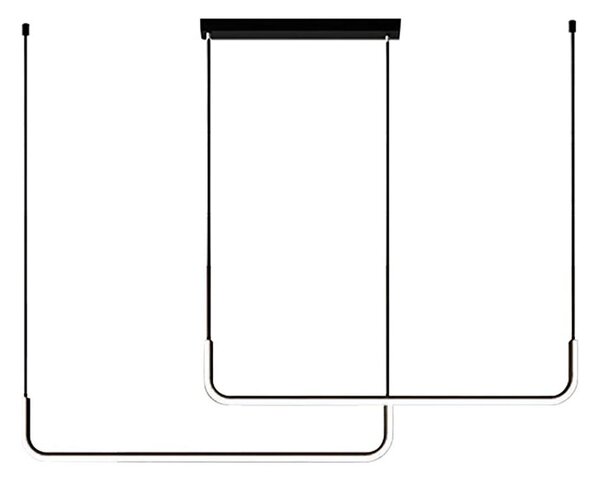 Lustră LED pe cablu HORIZONT 2xLED/11W/230V negru