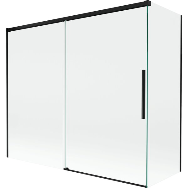 Mexen Rox, paravan de baie glisant cu 2 aripi 180 + 80 x 150 cm, sticlă transparentă de 8 mm, profil negru mat, 8C9-180-080-70-00