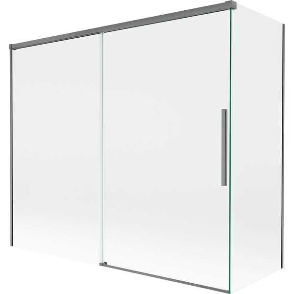 Mexen Rox, paravan de baie glisant cu 2 aripi 180 + 80 x 150 cm, sticlă transparentă de 8 mm, profil grafit, 8C9-180-080-95-00