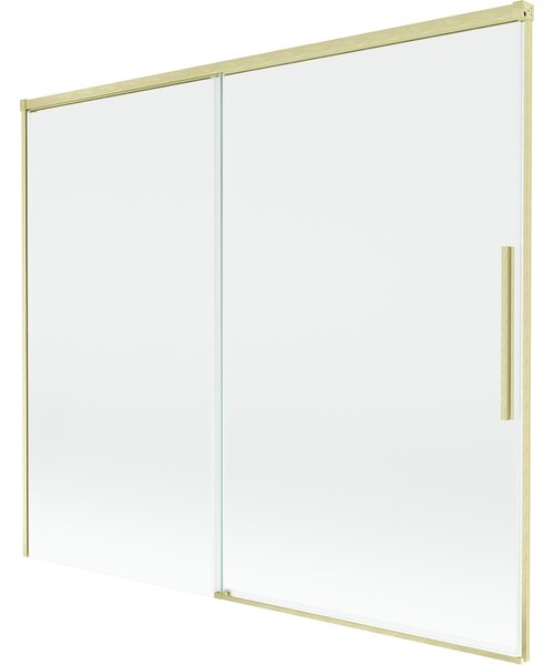 Mexen Rox, paravan de baie glisant cu 2 aripi 180 x 150 cm, sticlă transparentă de 8 mm, profil auriu mat, 8C9-180-001-55-00