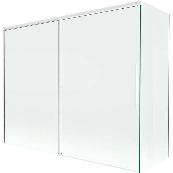 Mexen Rox, paravan de baie glisant cu 2 aripi 190 + 80 x 150 cm, sticlă transparentă de 8 mm, profil alb, 8C9-190-080-20-00