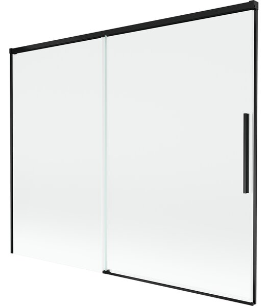 Mexen Rox, paravan de baie glisant cu 2 aripi 190 x 150 cm, sticlă transparentă de 8 mm, profil negru mat, 8C9-190-001-70-00