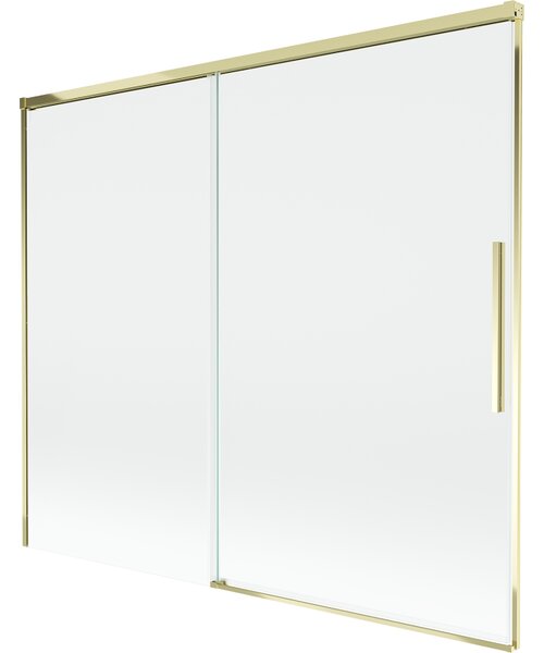 Mexen Rox, paravan de baie glisant cu 2 aripi 180 x 150 cm, sticlă transparentă de 8 mm, profil auriu lucios, 8C9-180-001-50-00