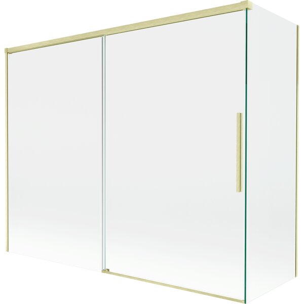 Mexen Rox, paravan de baie glisant cu 2 aripi 190 + 80 x 150 cm, sticlă transparentă de 8 mm, profil auriu mat, 8C9-190-080-55-00