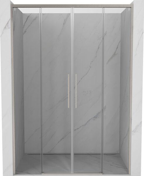 Mexen Rox, ușă de duș glisantă 140 cm, sticlă transparentă de 8 mm, profil din oțel, 8C2-140-002-97-00