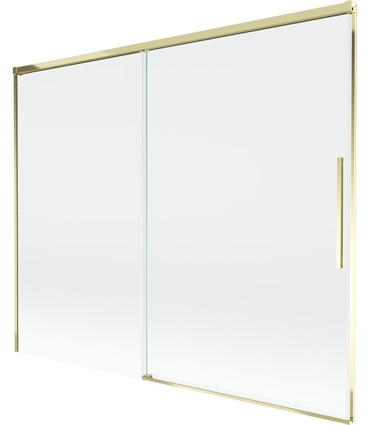Mexen Rox, paravan de baie glisant cu 2 aripi 190 x 150 cm, sticlă transparentă de 8 mm, profil auriu lucios, 8C9-190-001-50-00