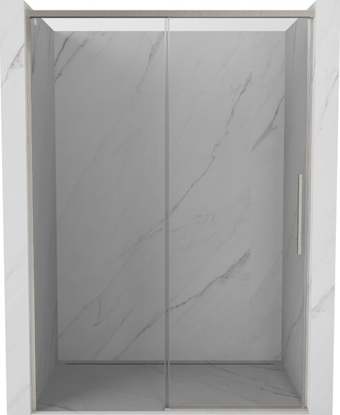 Mexen Rox, ușă de duș glisantă 140 cm, sticlă transparentă de 8 mm, profil din oțel, 8C2-140-000-97-00