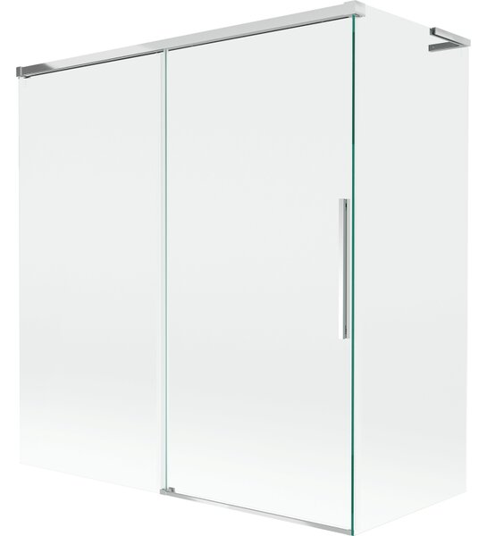 Mexen Rox, paravan de baie culisant L cu 2 aripi 150 + 70 x 150 cm, sticlă transparentă de 8 mm, profil cromat, 8C9L-150-070-01-00