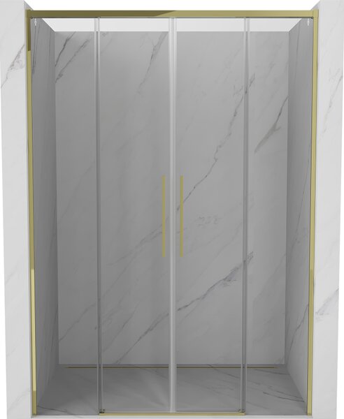 Mexen Rox, ușă de duș glisantă 150 cm, sticlă transparentă, profil auriu, 8C2-150-002-50-00