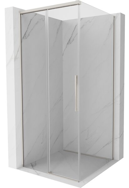 Mexen Rox, cabină de duș glisantă 110 x 110 cm, sticlă transparentă de 8 mm, profil din oțel, 8C2-110-110-97-00